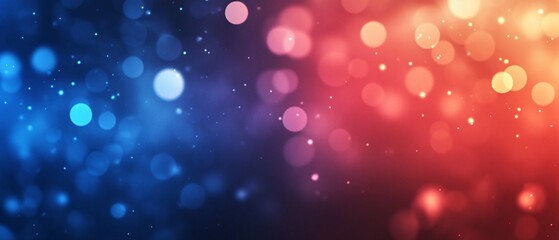 Abstract Blue And Red Bokeh Lights Background