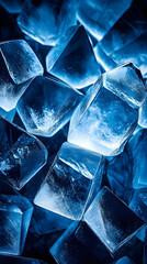 Crystal maze texture, geometric and luminous, with cool blue highlights
