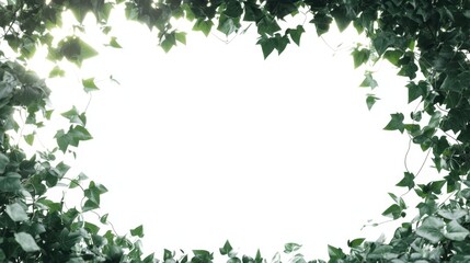 Fototapeta premium Enthralling Ivy Frame: A Lush Border of Nature's Art