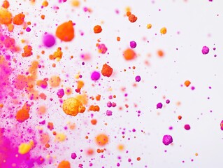 Vibrant colored confetti floating in the air.