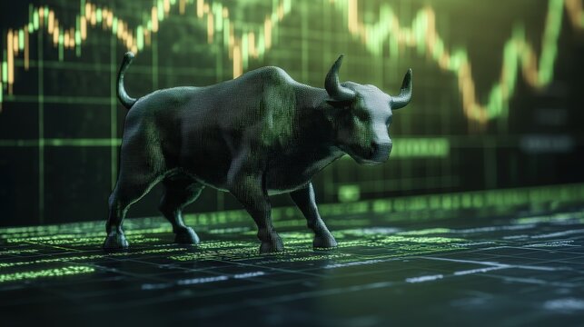 Graph Showing A Bullish Market Trend