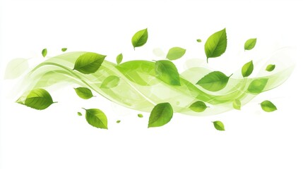 Dynamic Green Leaves in Motion: A Nature-Inspired Visual