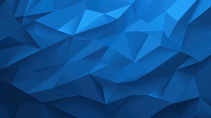 Vibrant blue low poly design creates a dynamic backdrop, perfect for wallpapers, banners, and modern posters.