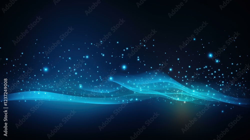 Aufkleber illuminate your projects with a stunning background of glowing white particles, perfect for tech and