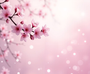 Fototapeta premium Cherry blossom blooming in spring nature photography soft background floral beauty serene environment