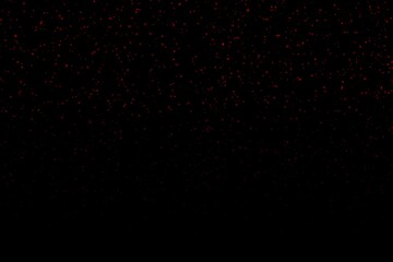 Dark black background with subtle red starry speckles