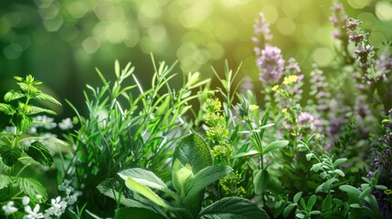 Power Of Herbs For Human Health. Herbalist Advertising