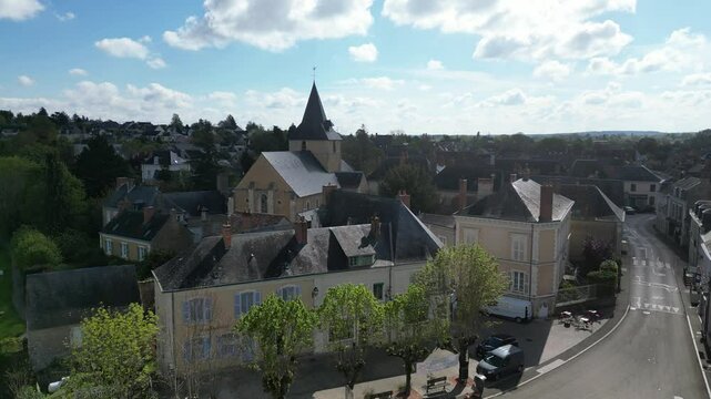 Eglise Malicorne drone 2