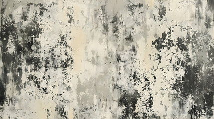 Fototapeta premium Abstract textured artwork featuring shades of gray and cream with a distressed appearance.