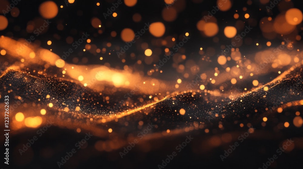 Fototapete a close-up of light particles speeding through a void, glowing brightly as they move, capturing the 