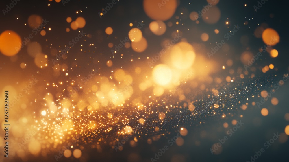 Poster a close-up of light particles speeding through a void, glowing brightly as they move, capturing the 
