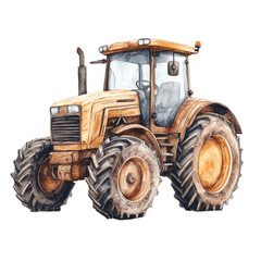 Obraz premium Tractor Clipart Vector Illustration – Farming Equipment