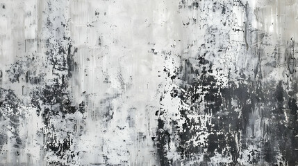 Abstract monochrome artwork with textured patterns in shades of gray and white.