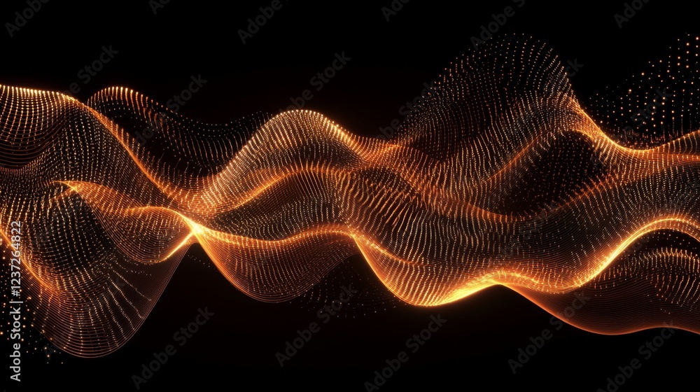 Poster a digital abstract representation of light waves traveling at immense speed through space, with ener