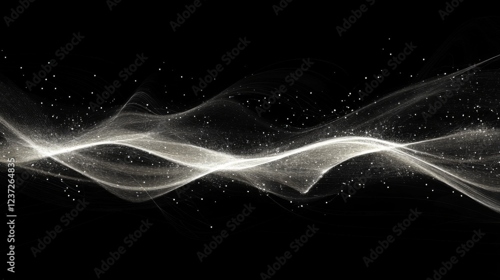 Aufkleber a digital abstract representation of light waves traveling at immense speed through space, with ener