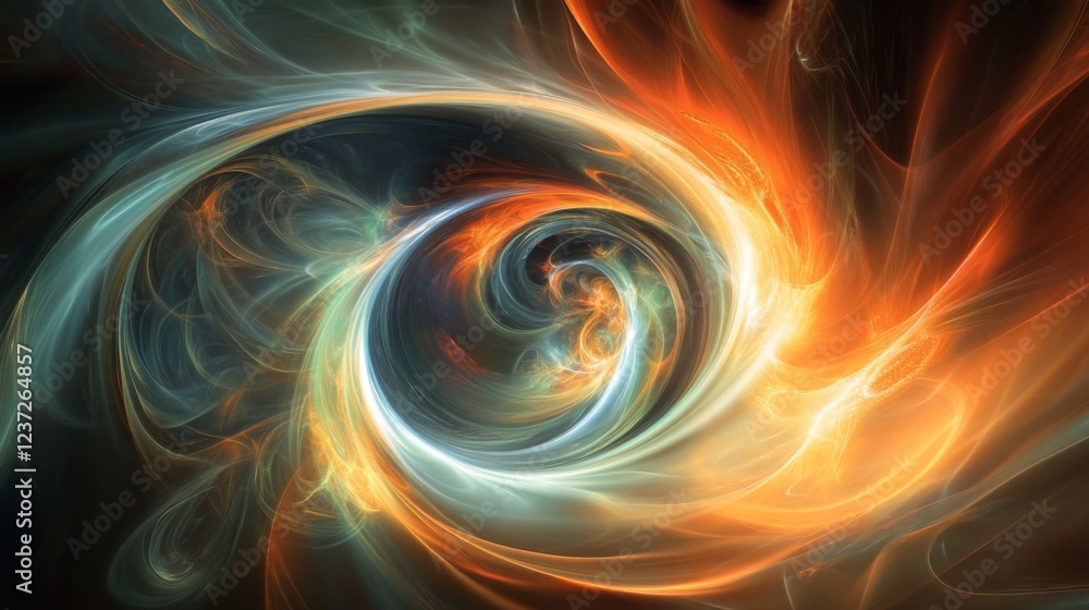 Poster a digital abstract representation of light waves traveling at immense speed through space, with ener