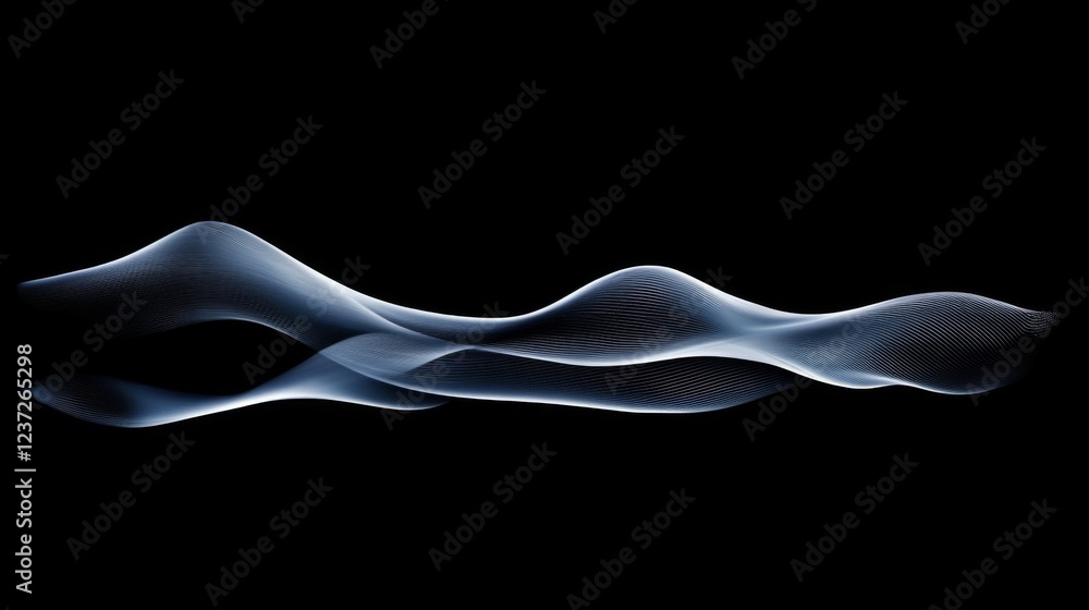 Aufkleber A dynamic, high-speed light streak cutting through a dark void, creating the illusion of motion and speed as it blurs into the distance