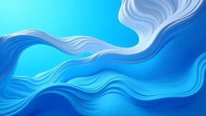 Vibrant high-contrast abstract background with dynamic electric blue and white curvy shapes for trendy web and fashion design