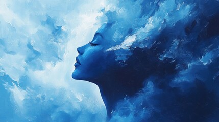 A stock illustration that represents the concept of Mind-body connection 