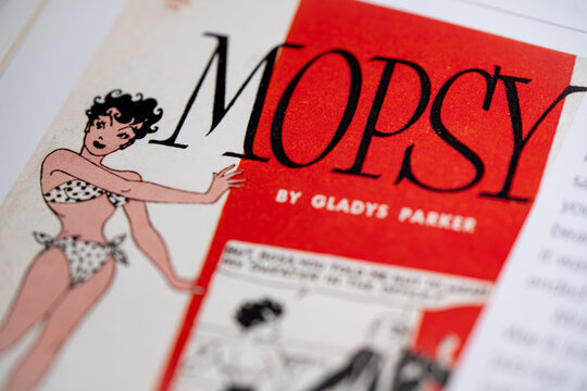 Mopsy from a comic book. Toronto, Canada - January 29, 2025.