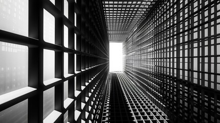 Dynamic Grid Illusion: A Mesmerizing Display of Shifting Patterns and Optical Distortion Creating Visual Movement