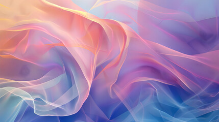 Obraz premium Soft, flowing abstract design with pastel colors creating a serene, dreamy effect.