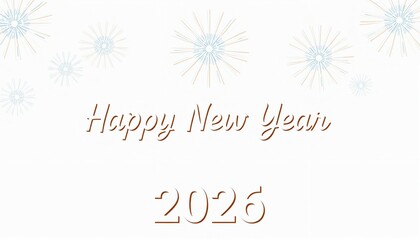 Festive New Year Celebration 2026 Greeting Card Design