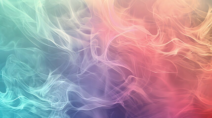 Obraz premium Abstract colorful smoke or mist pattern creating a dreamy, ethereal atmosphere.