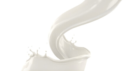 Milk Splash isolated Transparent png Background