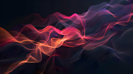 Abstract colorful waves creating a dynamic and fluid visual effect.