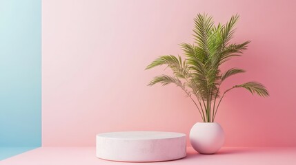 Obraz premium Branding Presentation Mockup with Podium