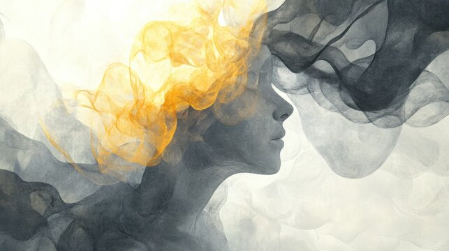 A stock illustration that represents the concept of Vagus nerve stimulation therapy