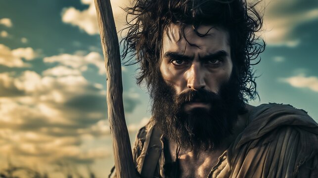 John the Baptist Preaching by the Jordan River in the Desert; Jo&atilde;o Batista Pregando no Deserto &agrave;s Margens do Rio Jord&atilde;o