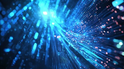 Business network fiber connection concept and Wi-Fi in the city, Technology communication. 