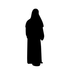 Silhouette of a Muslim woman wearing a hijab