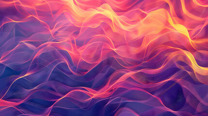 Obraz premium Abstract waves in vibrant colors create a dynamic and fluid visual experience.