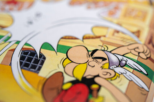 Asterix the Gladiator from a comic book. Toronto, Canada - January 29, 2025.