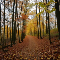 Obraz premium Winding Forest Paths