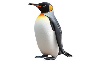 Fototapeta premium penguin on a white background, penguin on a blank white background, a penguin, penguin, cute penguin, white background, copy space for add text, 3d rendering, 3d, vector, AI generative