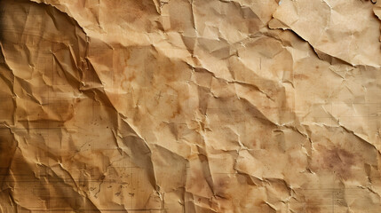 A crumpled piece of aged paper with a textured, vintage appearance.