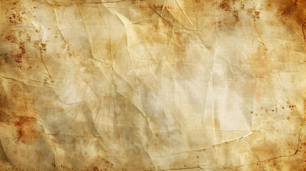 A textured, aged paper background with creases and stains, ideal for vintage designs.