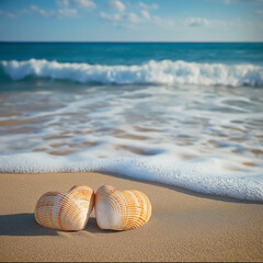 Obraz premium shell on the beach