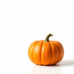 Obraz premium Vibrant Orange Pumpkin on Clean Surface Perfect for Seasonal Decor and Culinary Use Isolated Background