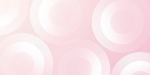 Abstract banner background  pastel colorful  pink and yellow gradations. Circle effect art modern simple