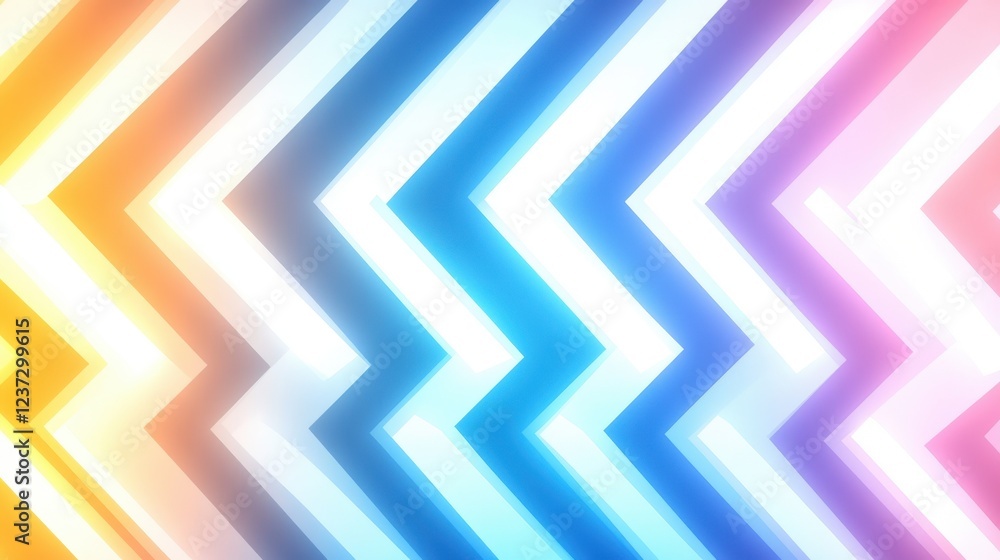 Poster Abstract Colorful Zigzag Arrow Pattern Design