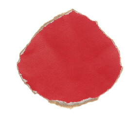 blank ripped cardboard scraps in shape circle isolated on white, clipping