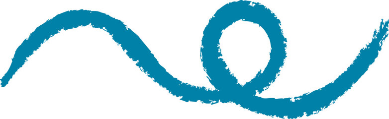 Hand Drawn Crayon Curved Line