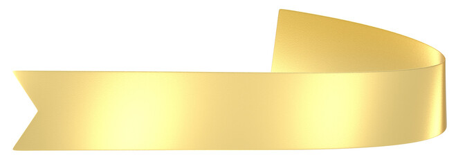 Golden Ribbon Banner 3D Render of a Luxury Award Element