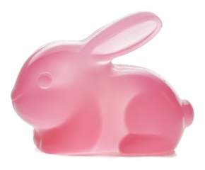 Cute pink rabbit figure perfect for decorations isolated on transparent background