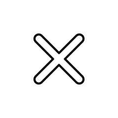 Obraz premium Close icon vector. Delete sign and symbol. cross sign